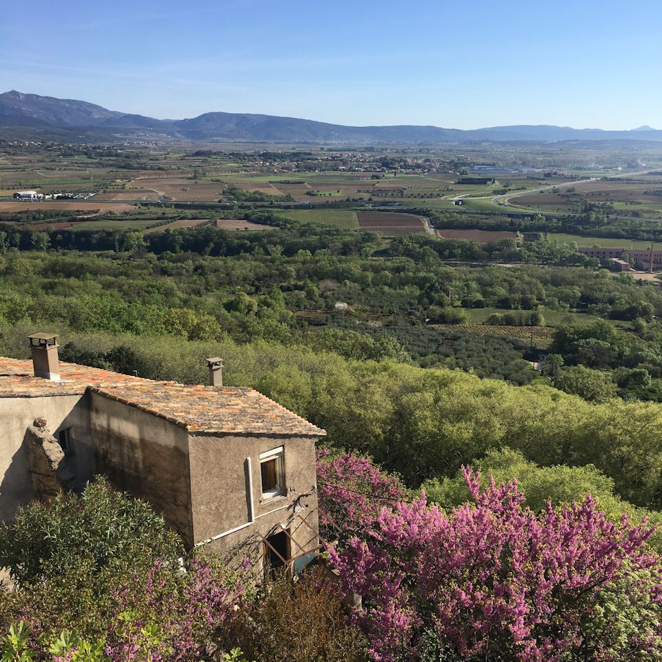 french villa in lacoste, france, view from lacoste france