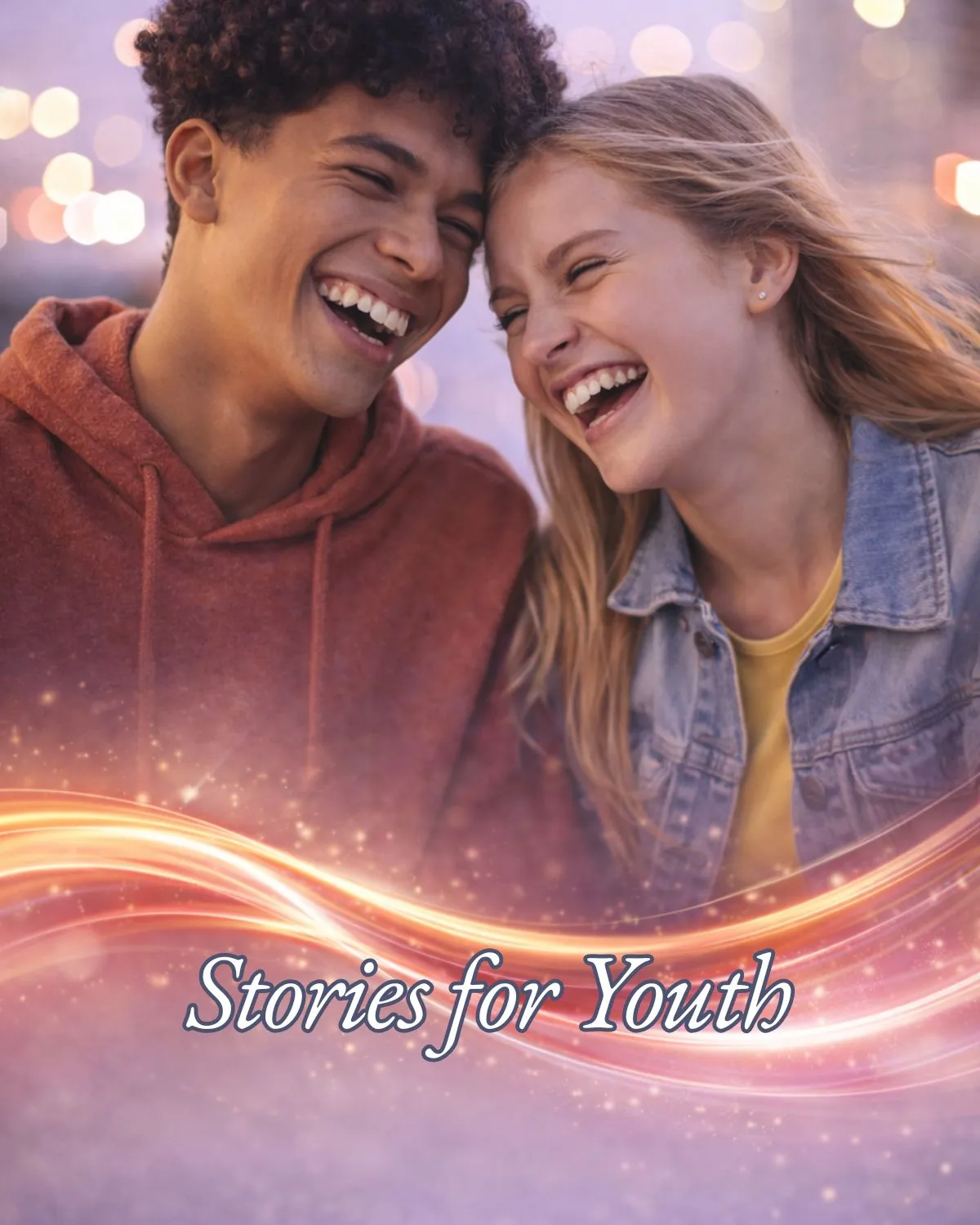Two teenagers laughing together representing inspiring real-life stories for young people and coming of age.