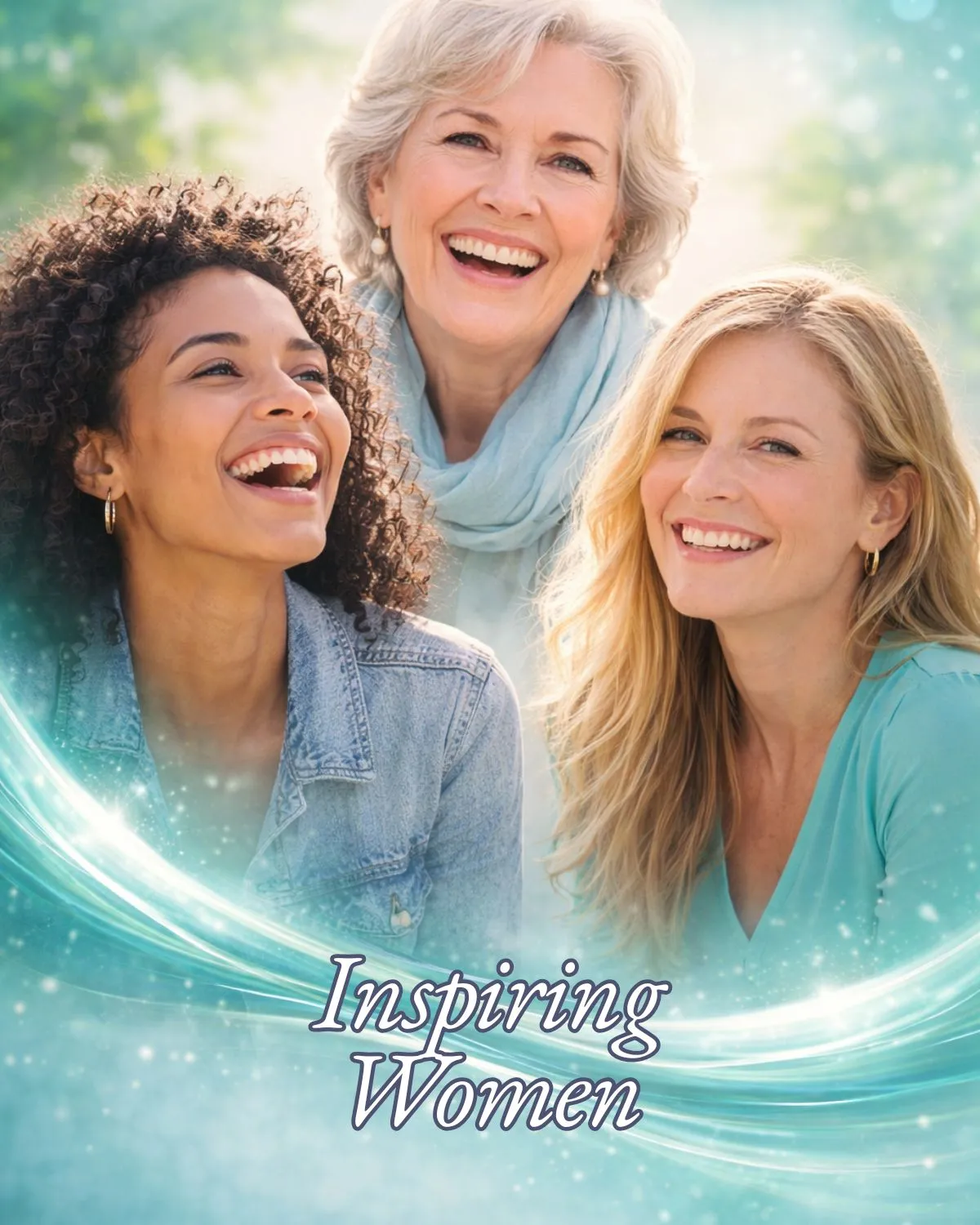 Group of women smiling together representing inspiring real-life stories of women’s courage, growth and connection.